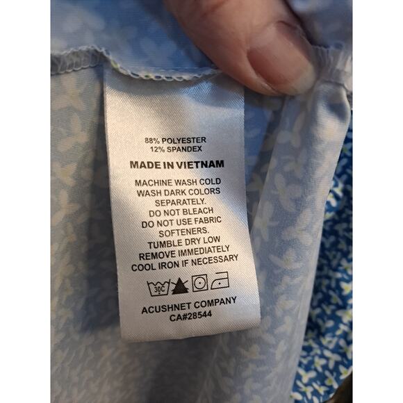 FootJoy Men's Blue Floral Print Fox Hollow Golf Club Polo Shirt Size‎ L - Picture 7 of 10